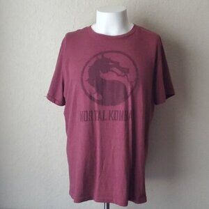 4/$20 1992 Midway Games Classic Mortal Kombat Men's 2XL maroon tshirt